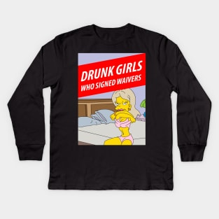 Drunk girls on DVD Kids Long Sleeve T-Shirt